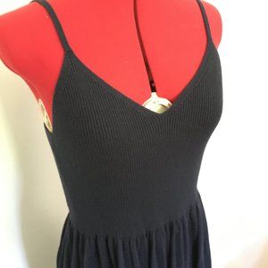 Lou & Grey Navy, Rib Knit Bodice, Maxi Dress
